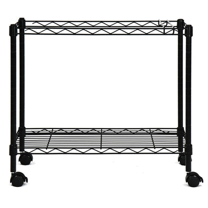 Oceanstar Portable 1-Tier Metal Rolling File Cart, Black