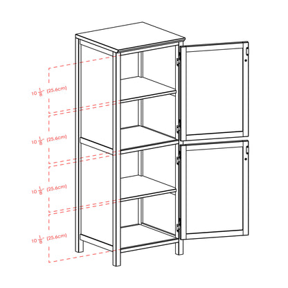 Brooke Jelly 2-Section Cupboard; Walnut