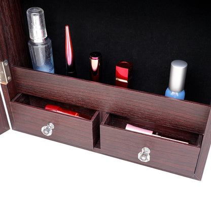 LED Lights Jewelry Storage Mirror Cabinet