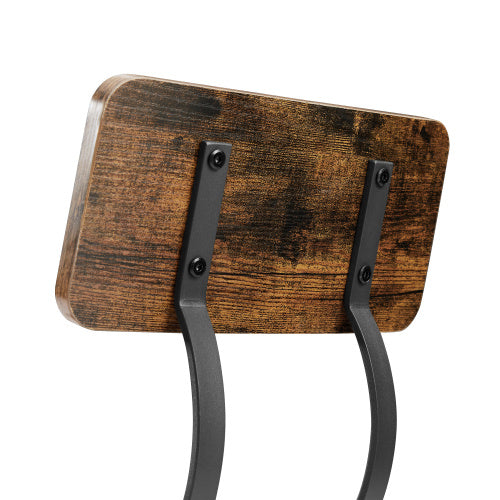 Oval Stool Swivel Bar Stool; Tall Bar Stool With Backrest; Industrial; Thick Iron Frame Footrest; 29.5" High.(Rustic Brown; 17.5''w x 13.4''d x 40.5''h)