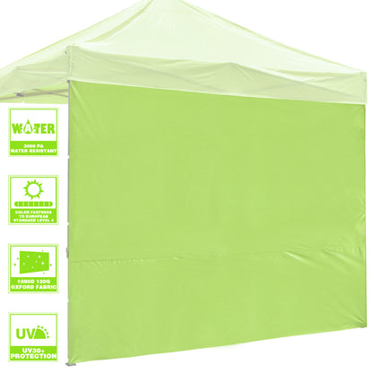 10x10ft EZ Canopy Gazebo Full Size Side Wall/PANTONE 13-0442TPX Green Glow