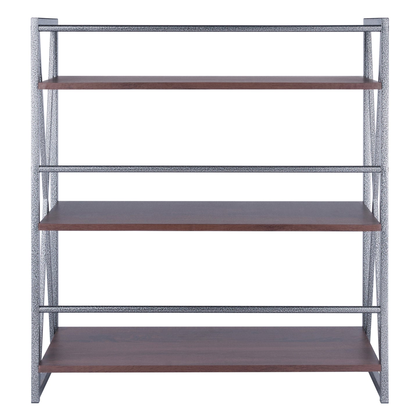 Isa 3-Tier Shelf; Graphite & Walnut