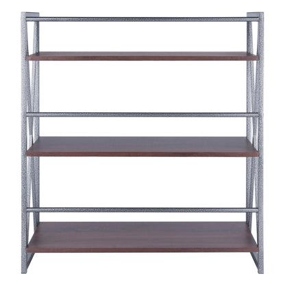 Isa 3-Tier Shelf; Graphite & Walnut