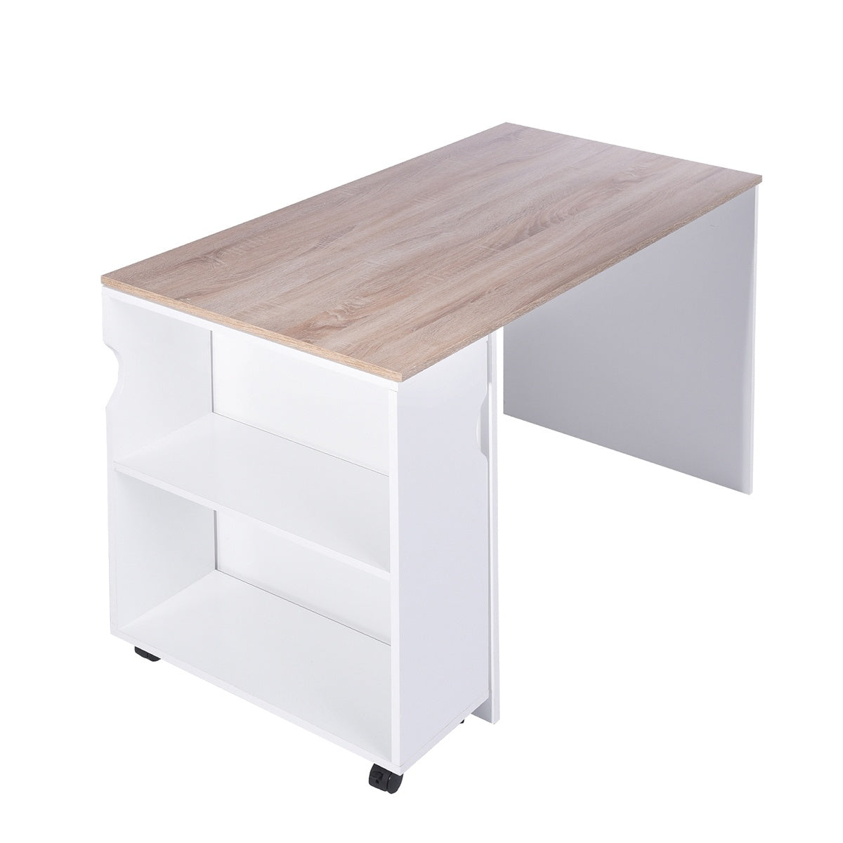 47.4\" L Computer Desk with movable bookcase