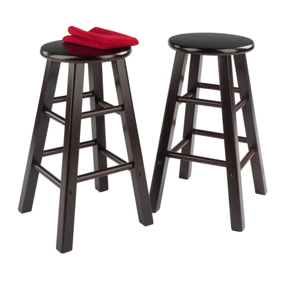 Element Counter Stools; 2-Pc Set; Espresso