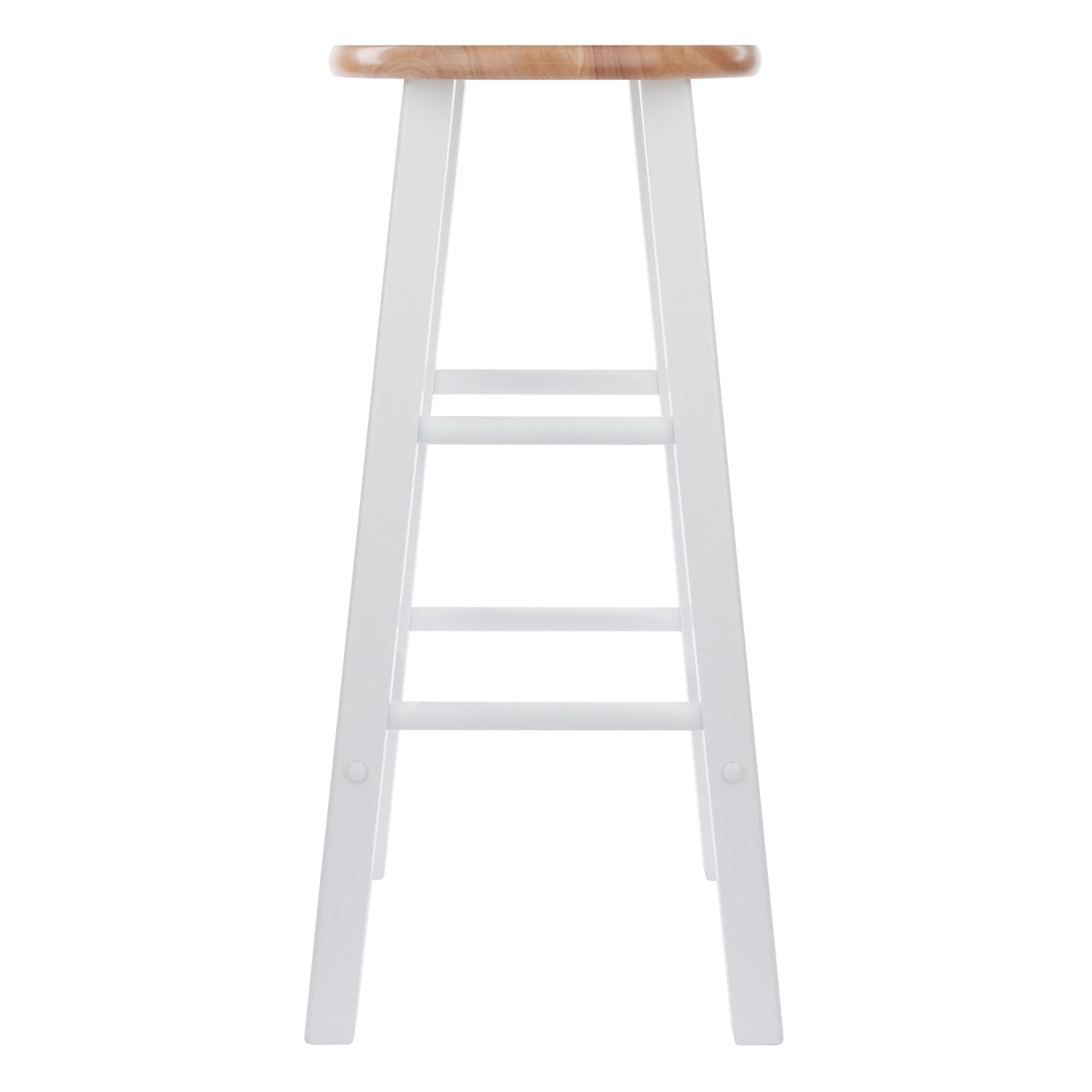 Element Bar Stools; 2-Pc Set; Natural & White