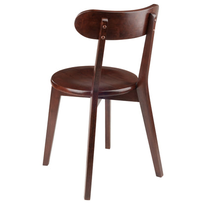 Pauline 2-Pc H-Leg Chair Set; Walnut