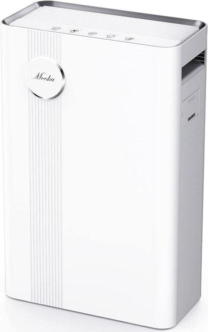 MOOKA Air Purifier for Large Rooms True HEPA Air Filter, Activated Carbon, 23dB High CADR Air Cleaner for 1076 Sq. Ft., Allergies, Pollen, Smoke, Dust, Pet Dander Fast Purification, Sleep Mode
