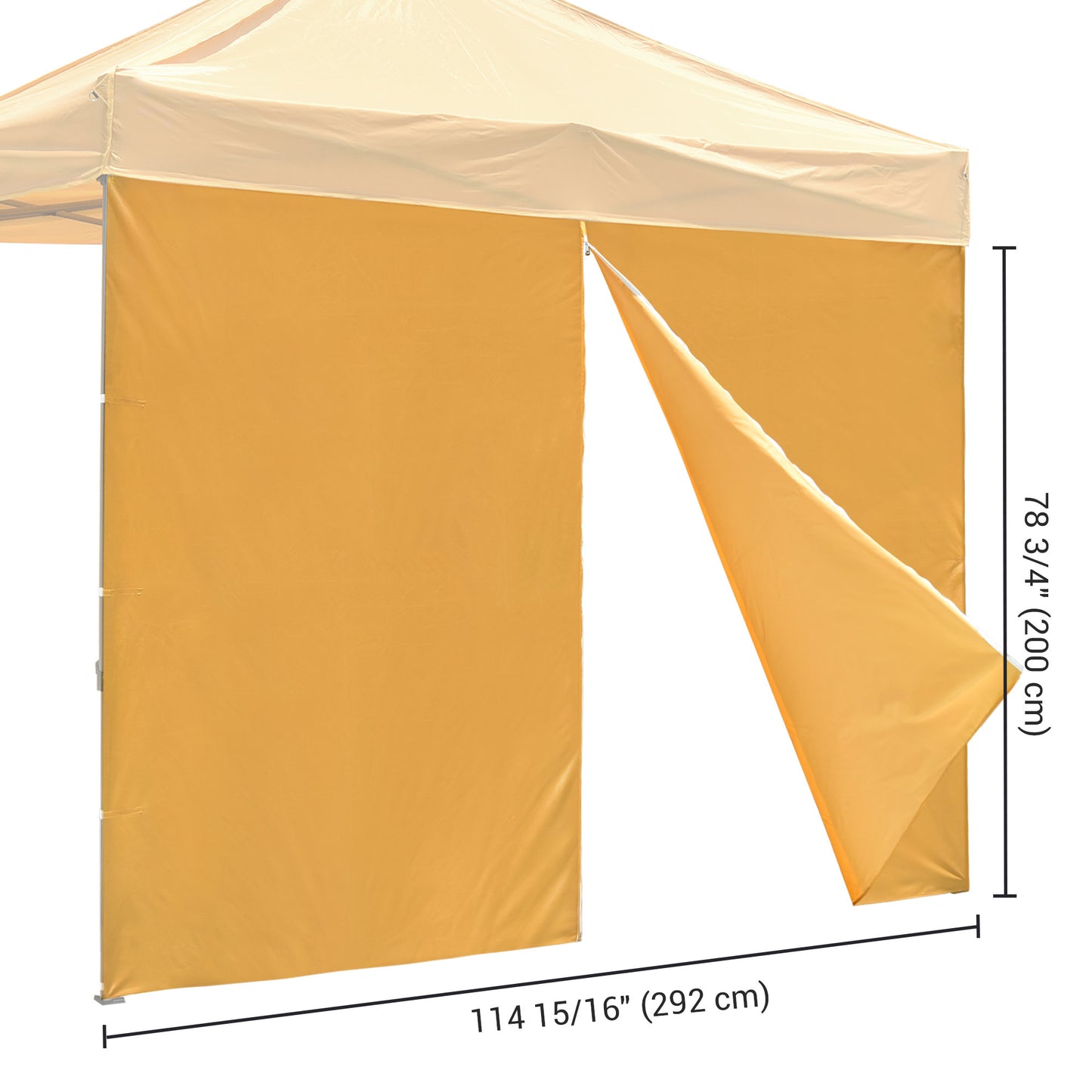 10x10ft EZ Canopy Gazebo Zipper Side Wall/Tan