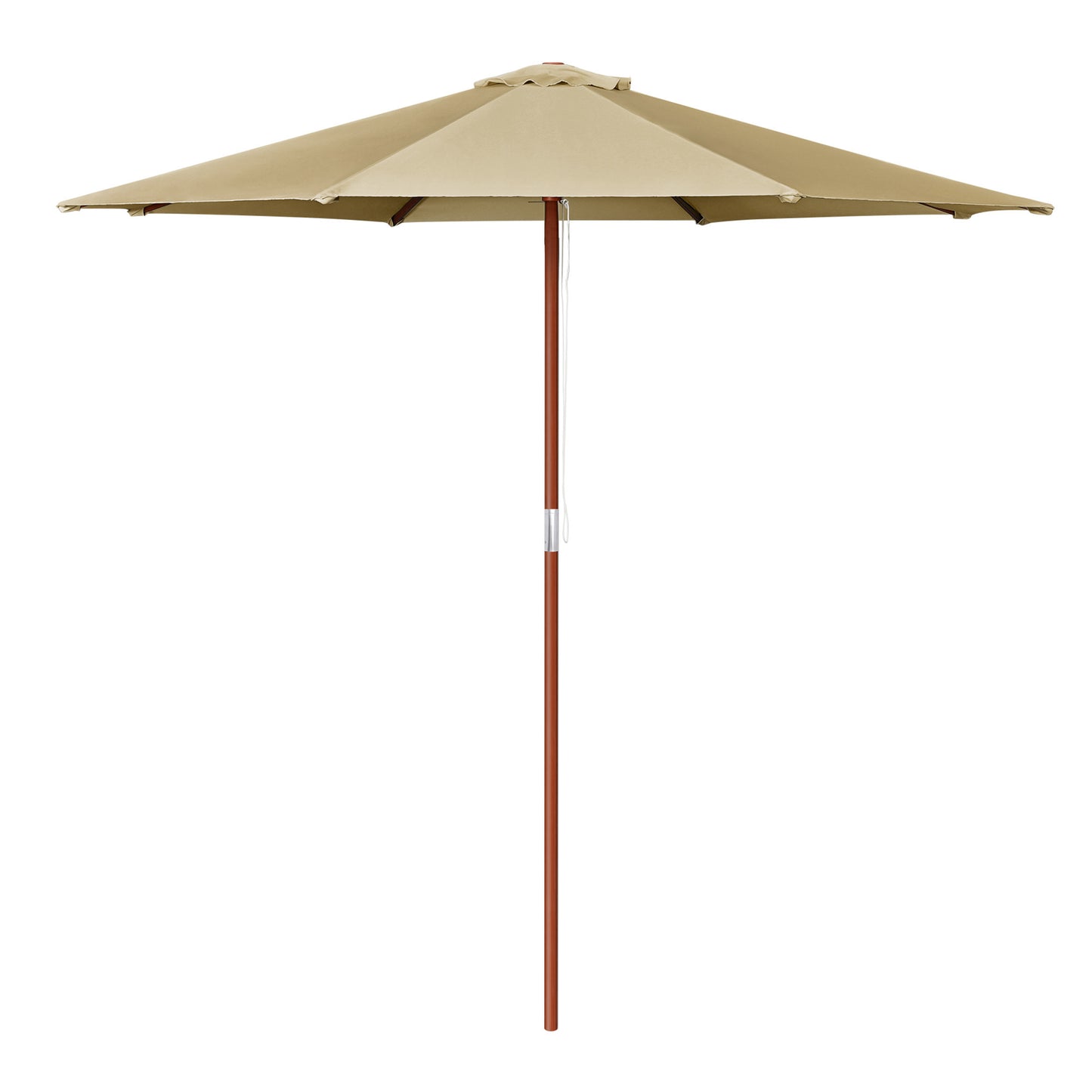 9 Ft Wooden Umbrella Tan