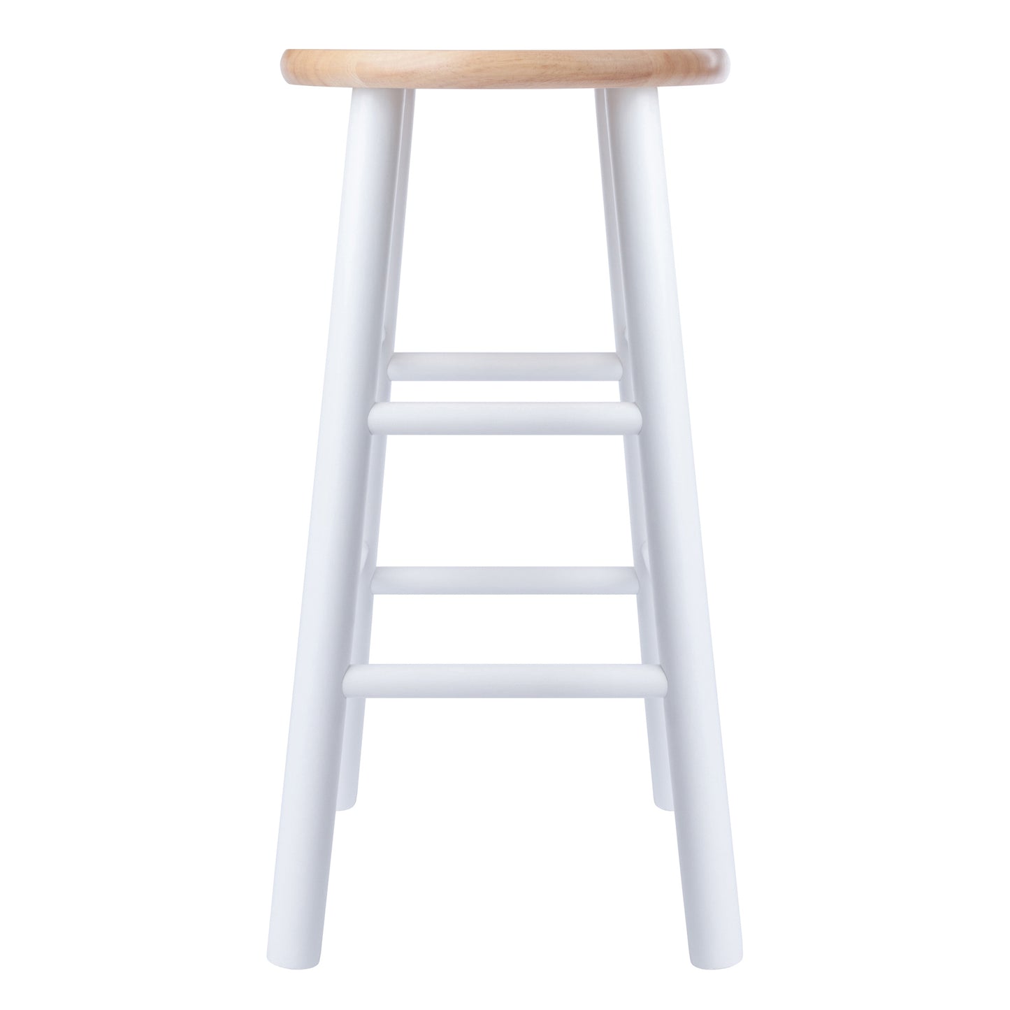 Huxton 2-Pc Counter Stools; 24"; Natural & White