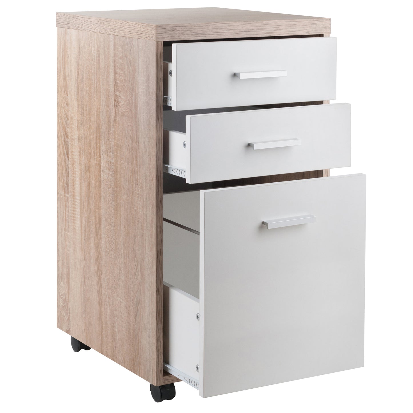 Kenner File Cabinet; 2-Drawer; Reclaimed Wood and White