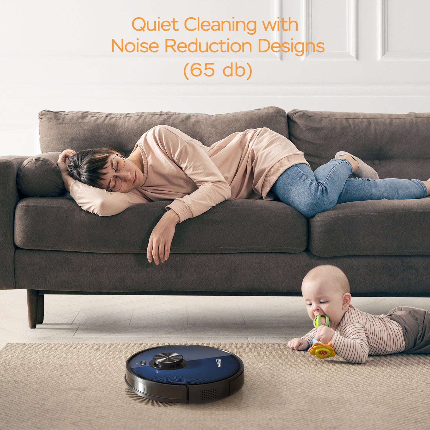 L7 Robot Vacuum Cleaner and Mop, LDS Navigation, Wi-Fi Connected APP, Selective Room Cleaning,MAX 2700 PA Suction, Ideal for Pets and Larger Home