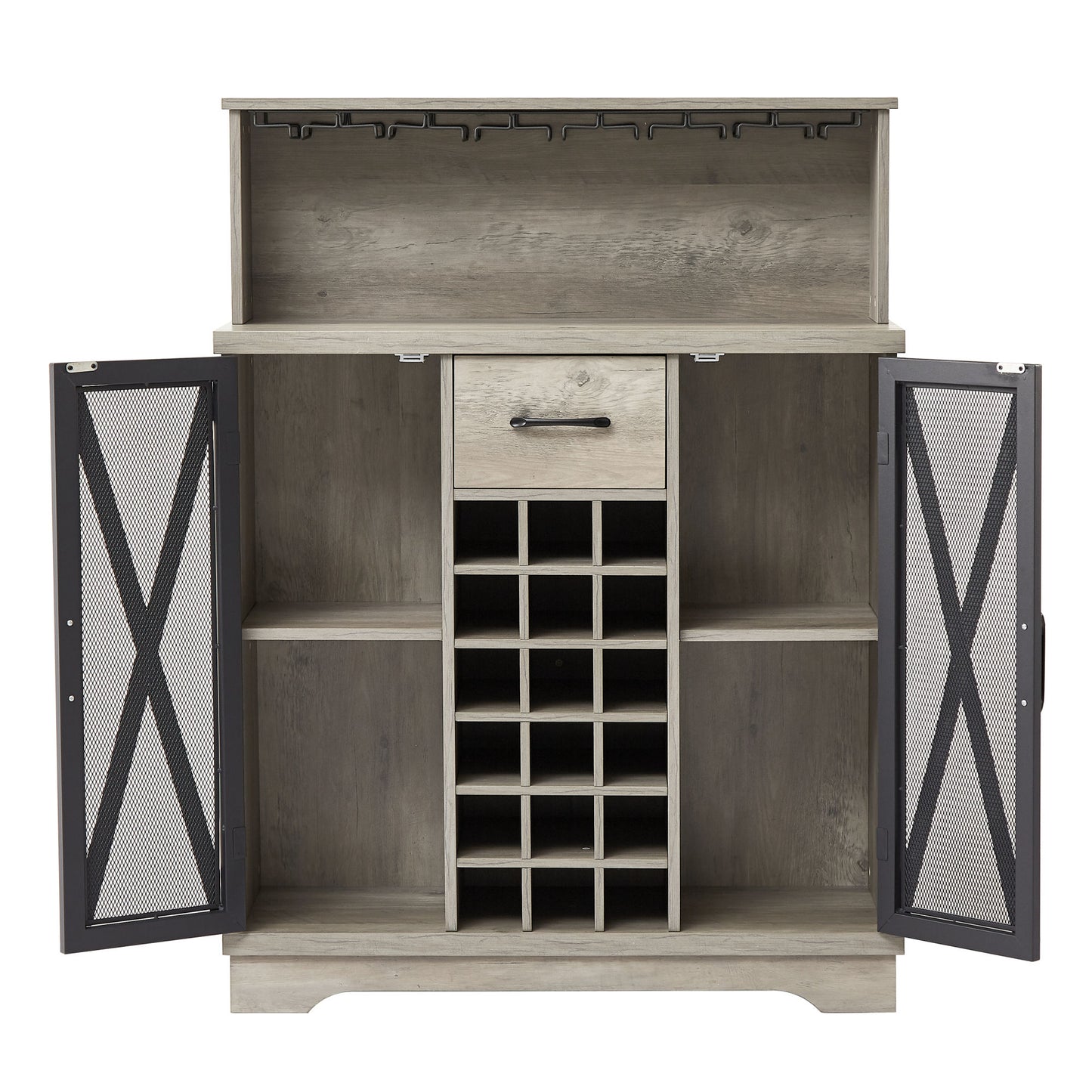Wine cabinet (Grey; 35.41''W*13.39''D*47.44''H)