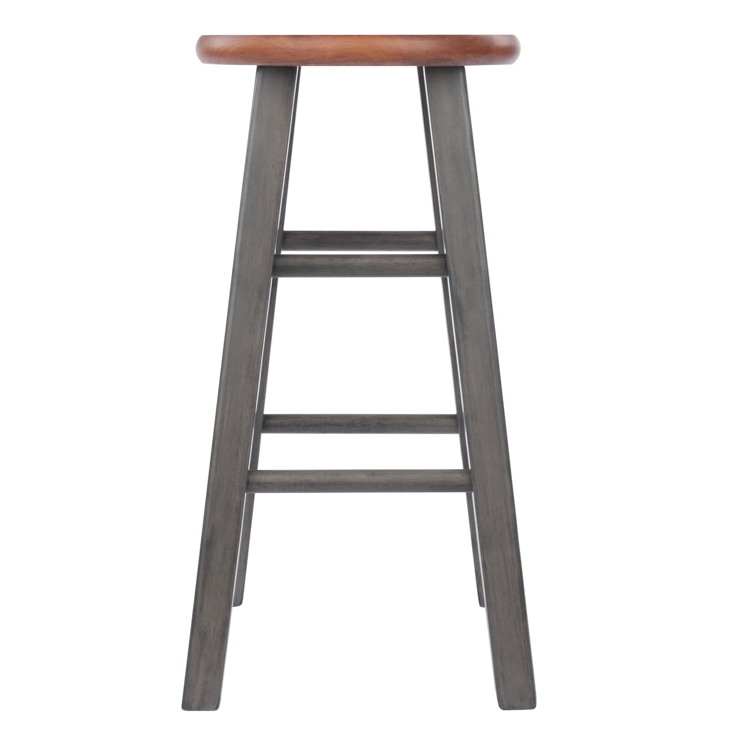 Ivy Counter Stool; Rustic Teak & Gray