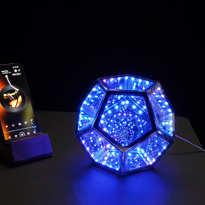 Infinity Dodecahedron Magic Table Lamp;  LED RGB Lamp;  Creative Gifts;  Ambient Lights;  Birthday gifts