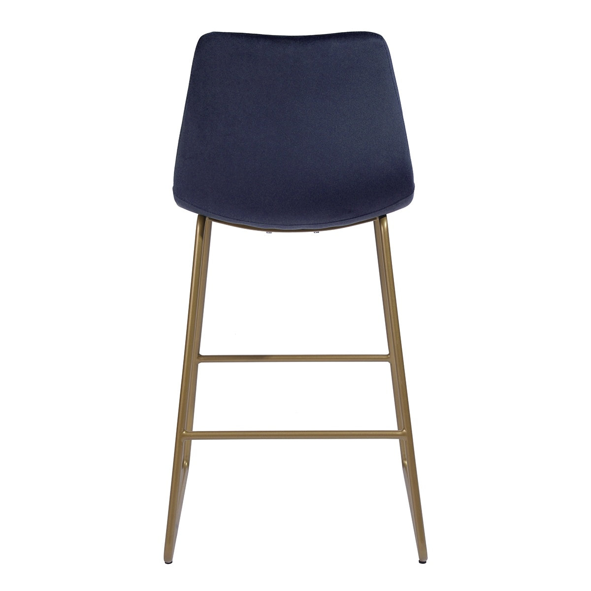 Set of 2 Modern Velet Counter Stool ;  Full Back and Gold Leg