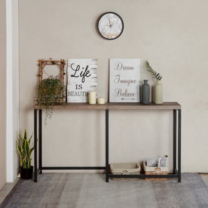 63" Console Table;  Walnut