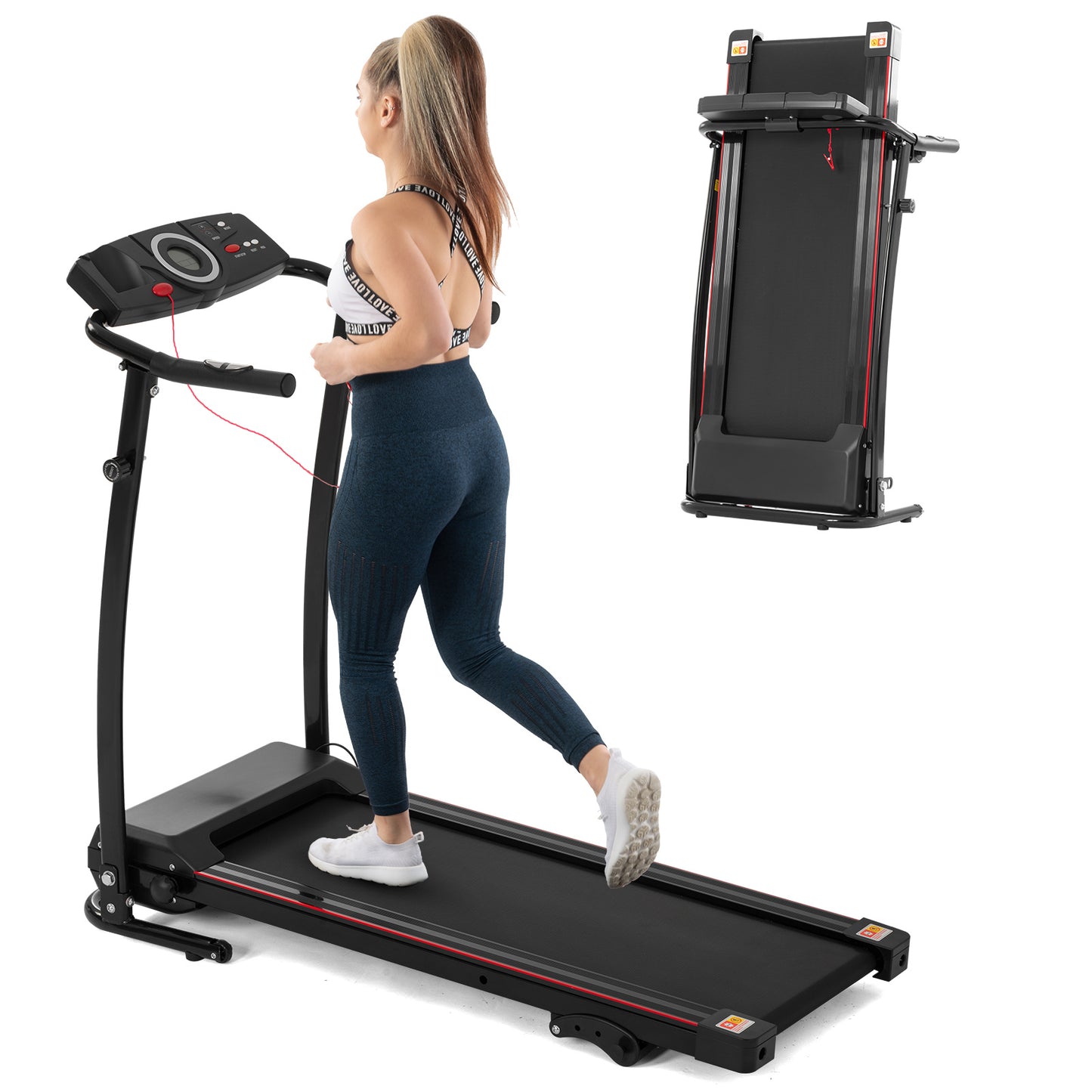 FYC 2.25HP Folding Treadmills for Home - 265 LBS Weight Capacity Electric Treadmill, Easy Assemble with Incline/LCD Display, Portable Running Walking Workout for Home Gym Saver Space