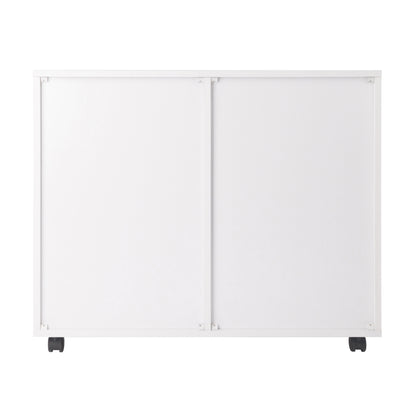 Halifax Wide 2-Door Storage Cabinet; 4-Drawer; White