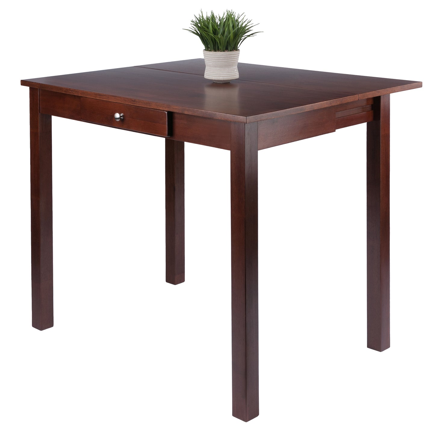 Perrone High Table with Drop Leaf; Walnut