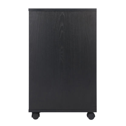 Halifax Wide 2-Door Storage Cabinet; 4-Drawer; Black