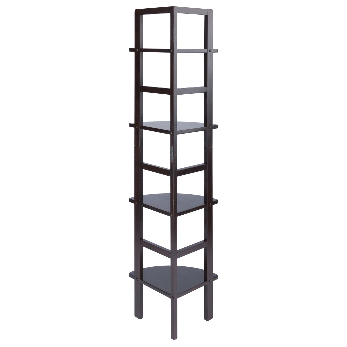 Aiden Corner Bakers Rack in Coffee Finish