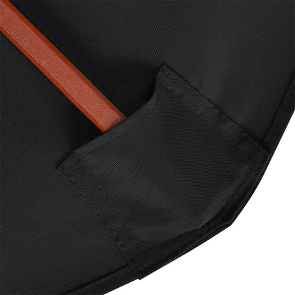 9 Ft Wooden Umbrella Black