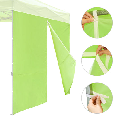 10x10ft EZ Canopy Gazebo Zipper Full Size Side Wall/Bright Green