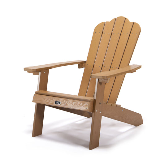 TALE Adirondack Chair Backyard Outdoor Furniture Painted Seating with Cup Holder Plastic Wood for Lawn Patio Deck Garden Porch Lawn Furniture Chairs Brown(Banned from selling on Amazon)