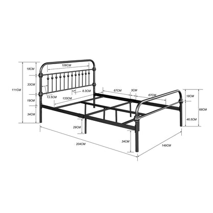 Metal Bed Frame Full Size Standerd Bed Frame