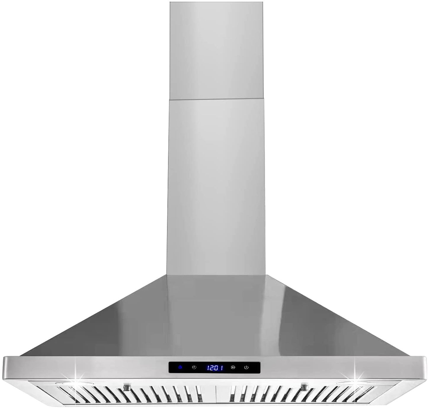 30 inch Range Hood 700CFM Wall Mount Stainless Steel Touch Control 3-speed Stove Vent