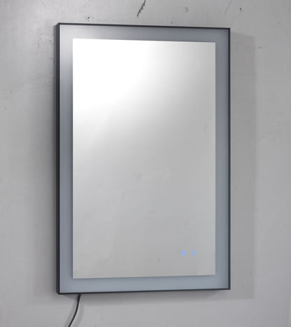 Anti-fog dimmable touch button LED bathroom mirror