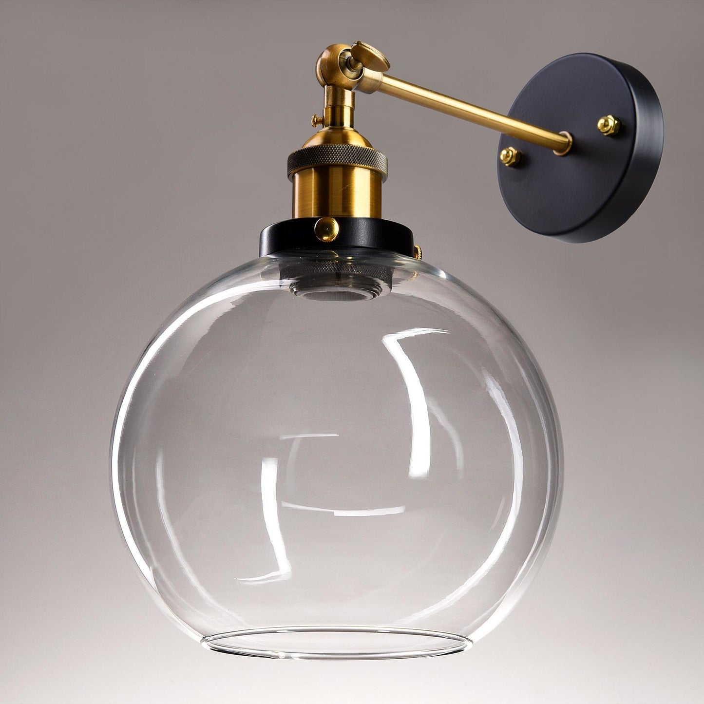 7.9 Ball Shape Glass Wall-mounted Light/Transparent