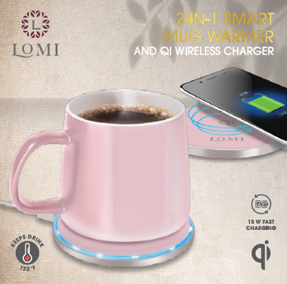 Lomi Heated Mug With Wireless Charger