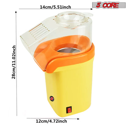 5Core Popcorn Machine Hot Air Electric Popper Kernel Corn Maker Bpa Free No Oil POP Y