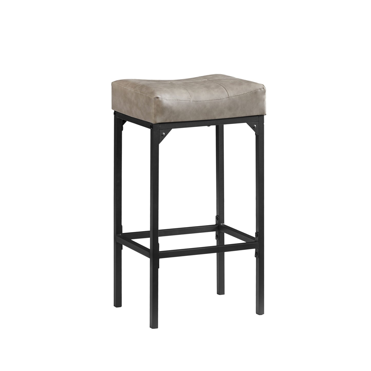 Bar stool set 2PC (Grey+Black; 16.1''W*12.2''D*28.7''H)