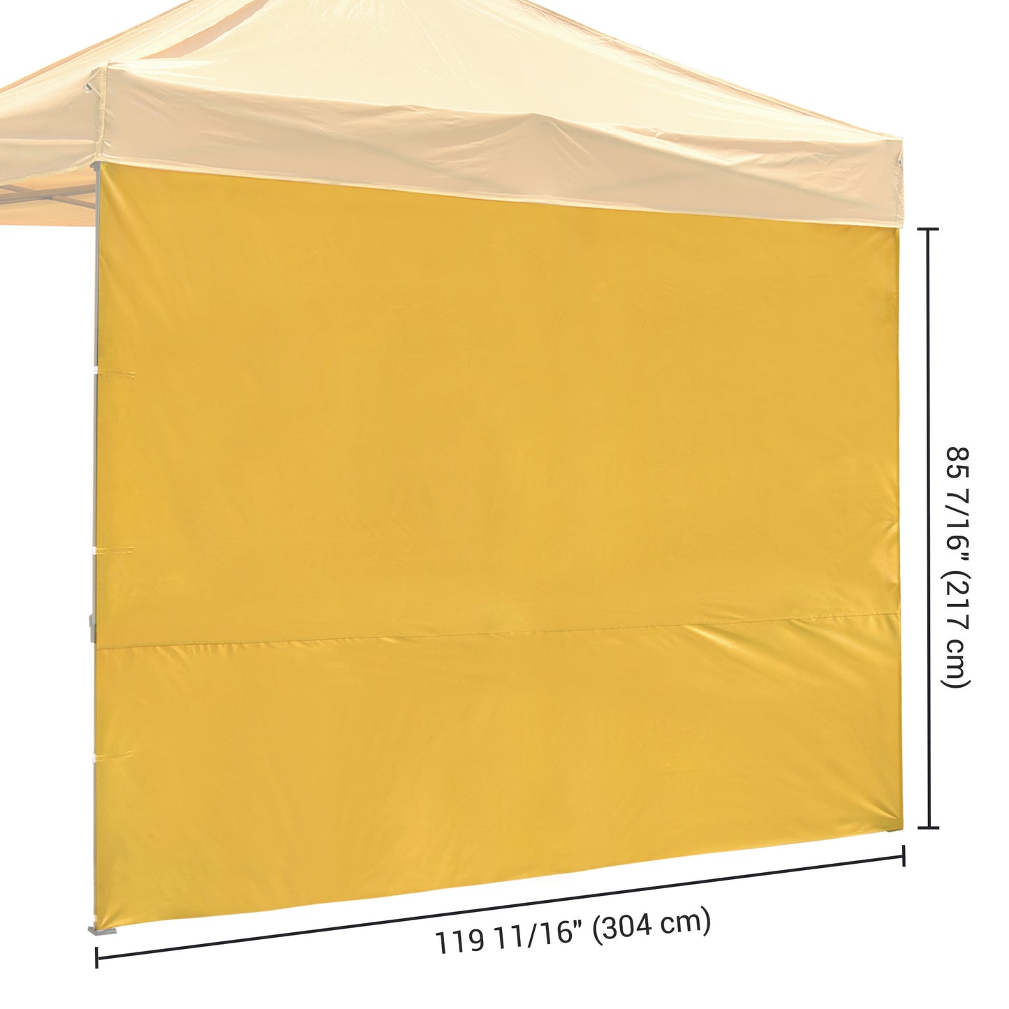 10x10ft EZ Canopy Gazebo Full Size Side Wall/ Mineral Yellow PANTONG 15-1046TPX