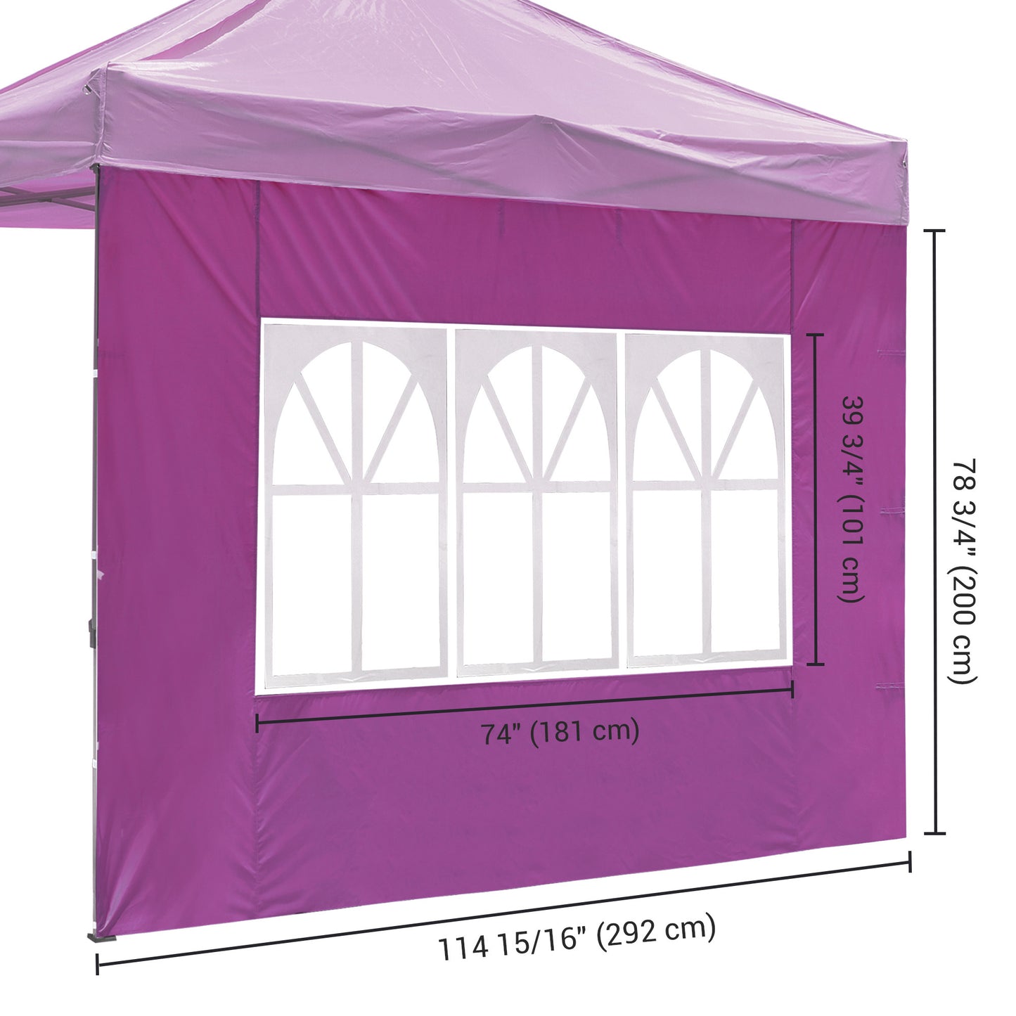10x10ft EZ Canopy Gazebo With Windows/Purple