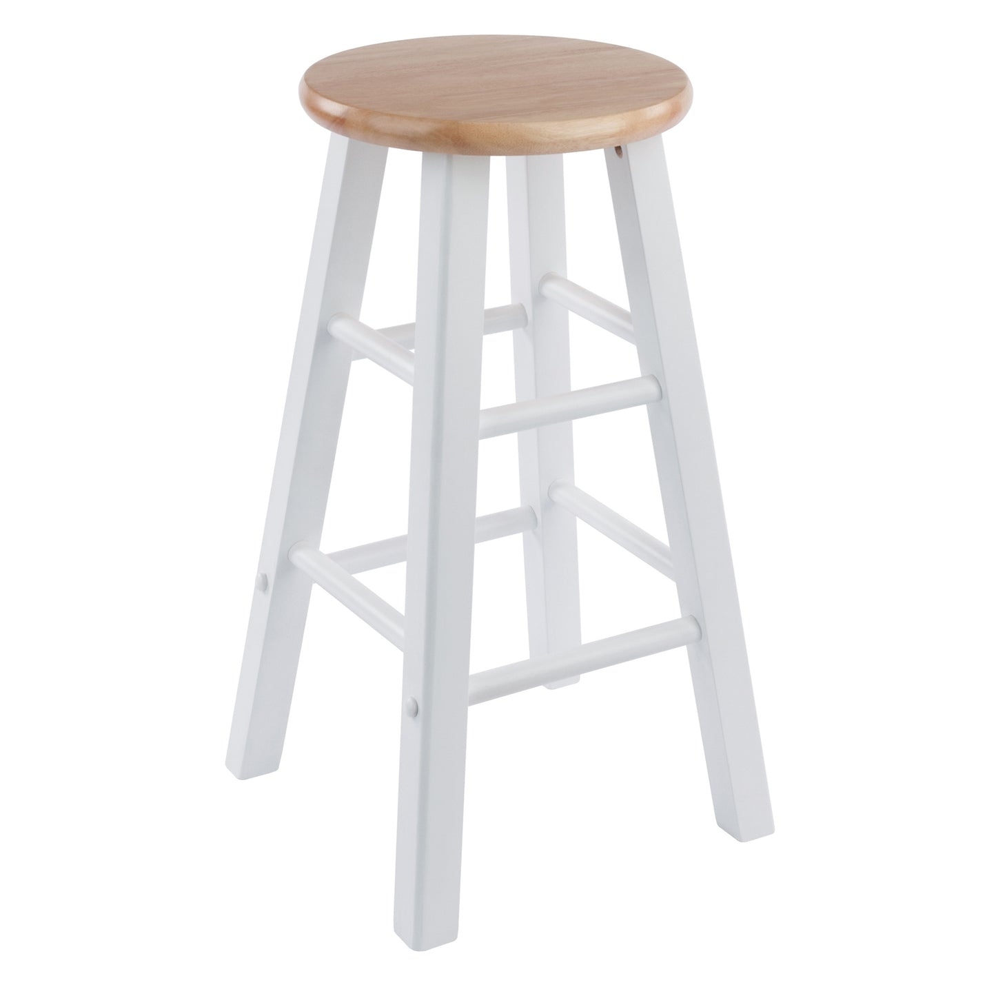 Element Counter Stools; 2-Pc Set; Natural & White