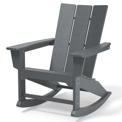 Rocking Adirondack Chairs Patio Rocker All-Weather Resistant, HDPE Plastic Resin Outdoor Lounge Furniture,Lawn Chairs for Campfire, Fire Pit, Garden, Poolside, Backyard, Deck, Porch, Beach.