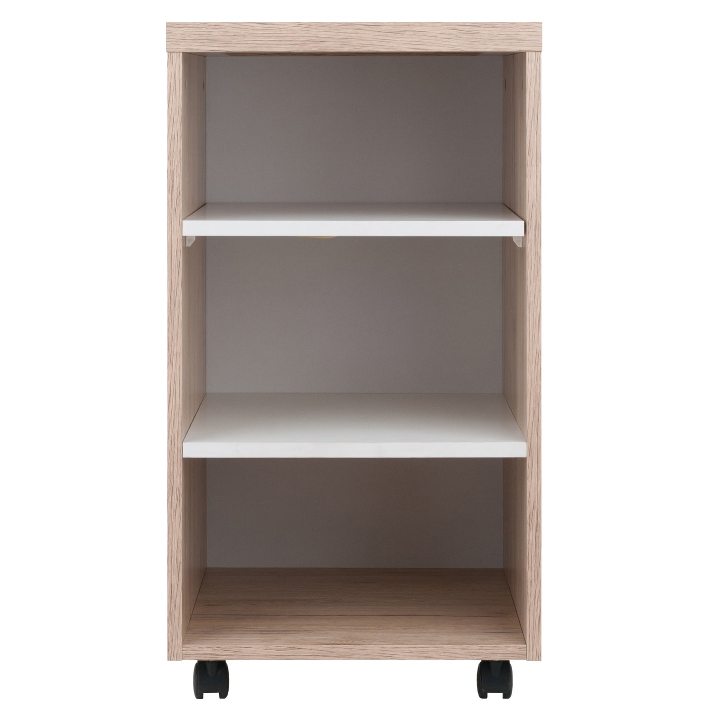 Kenner Open Shelf Cabinet; Reclaimed Wood and White