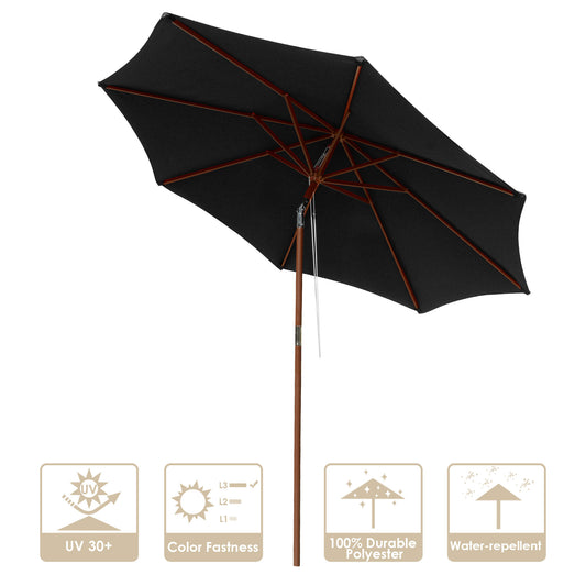 9 Ft Wooden Umbrella