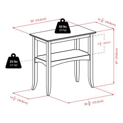 Camden Console Table; Coffee