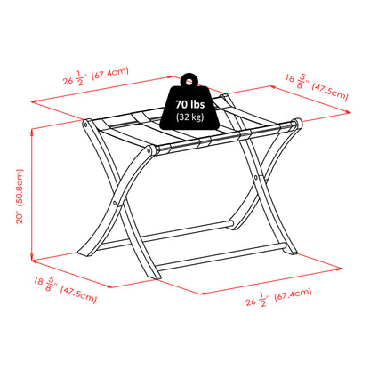 Scarlett Luggage Rack; Cappuccino