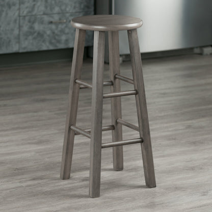 Ivy Square Leg Bar Stool; Rustic Oyster Gray