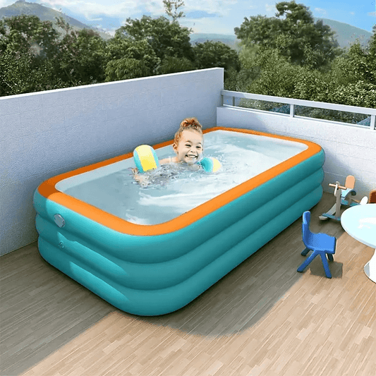 1pc Inflatable Swimming Pool, Thickened Abrasion Resistant Full-Sized Swimming Pool With Household Children's Ocean Ball, Interaction Summer Water Party Swimming Pool, For Garden, Backyard, Outdoor