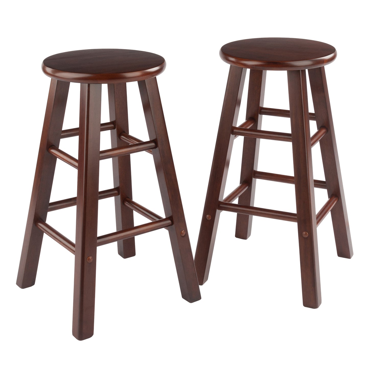 Element Counter Stools; 2-Pc Set; Walnut