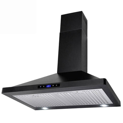 30 Inch Wall Mount Kitchen Hood 350 CFM Range Hood Stove Vented Hood Exhaust Fan