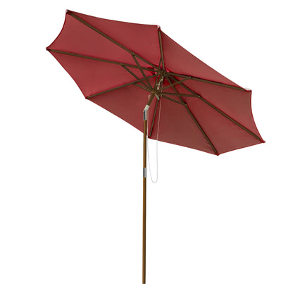 9 Ft Wooden Umbrella